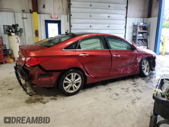 2013 Hyundai Sonata Limited with VIN 5NPEC4AC1DH626369, listed as a Copart auction lot 52663825 with 133,264 mi miles and Salvage Title. Bid and sale history available at carsss.com. Image 3.