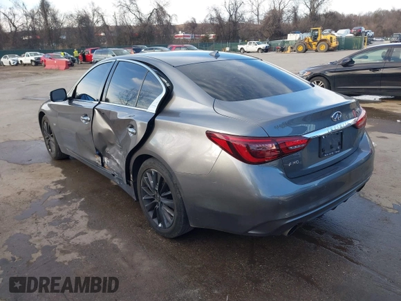 2019 Infiniti Q50 3.0t LUXE with VIN JN1EV7AR7KM559508, listed as a IAAI auction lot 41568575 with 21,921 mi miles. Bid and sale history available at carsss.com. Image 3.