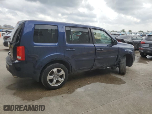 2014 Honda Pilot EX-L with VIN 5FNYF3H50EB018686, listed as a Copart auction lot 51441595 with 84,282 mi miles and Salvage Title. Bid and sale history available at DreamBid. Image 3.