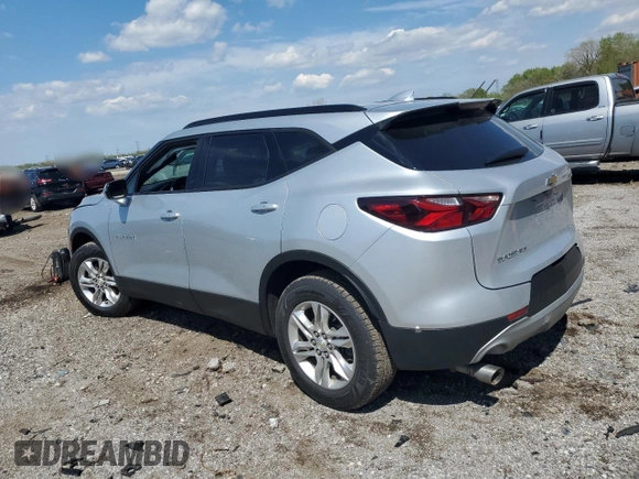 2022 Chevrolet Blazer LT with VIN 3GNKBHR40NS165707, listed as a Copart auction lot 56147245 with Not provided miles and Salvage title. Bid and sale history available at DreamBid. Image 2.