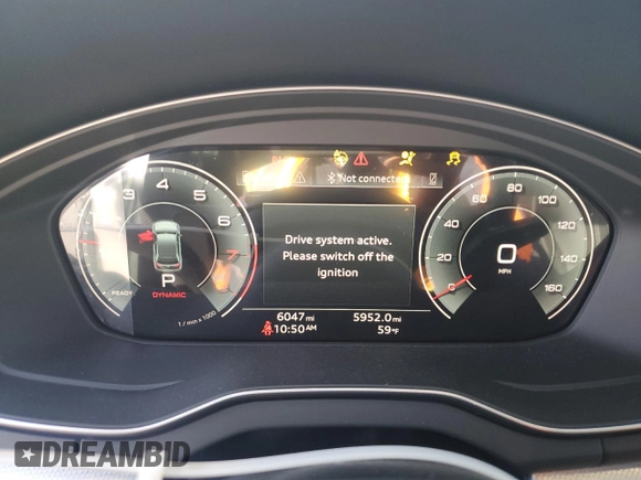 2024 Audi Q5 S line Premium Plus with VIN WA1EABFY5R2036077, listed as a Copart auction lot 80587784 with 6,047 mi miles and Salvage Title. Bid and sale history available at DreamBid. Image 9.