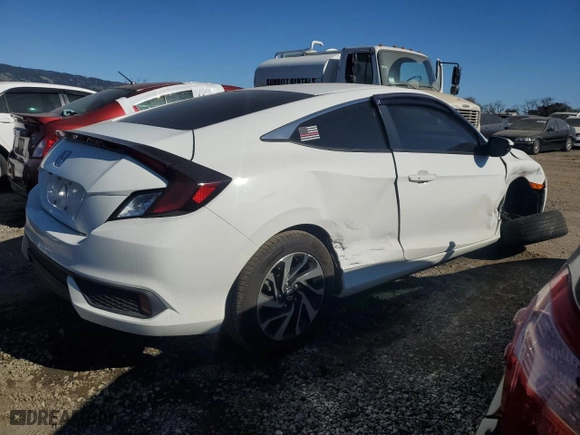 2017 Honda Civic Coupe LX-P with VIN 2HGFC4B09HH308251, listed as a Copart auction lot 46749665 with 87,417 mi miles and Salvage Title. Bid and sale history available at carsss.com. Image 3.