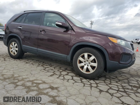 2012 Kia Sorento LX with VIN 5XYKT4A25CG242708, listed as a Copart auction lot 51382155 with 156,175 mi miles and Salvage Title. Bid and sale history available at carsss.com. Image 4.
