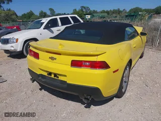 2015 Chevrolet Camaro LT with VIN 2G1FD3D30F9214174, listed as a IAAI auction lot 41807488 with 23,002 mi miles. Bid and sale history available at carsss.com. Image 4.