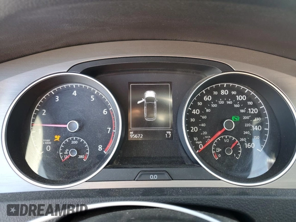 2016 Volkswagen Golf SportWagen TSI S with VIN 3VWC17AUXGM513720, listed as a Copart auction lot 86509294 with 95,672 mi miles and Salvage Title. Bid and sale history available at carsss.com. Image 9.