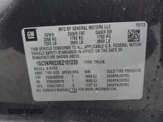 2014 Chevrolet Silverado 1500 LT with VIN 1GCVKREC0EZ181238, listed as a IAAI auction lot 42155213 with 171,893 mi miles and . Bid and sale history available at DreamBid. Image 9.