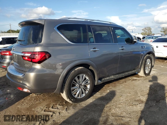 2019 Infiniti QX80 LUXE with VIN JN8AZ2NE1K9236198, listed as a Copart auction lot 73667024 with 0 mi miles and Non Repairable. Bid and sale history available at carsss.com. Image 3.