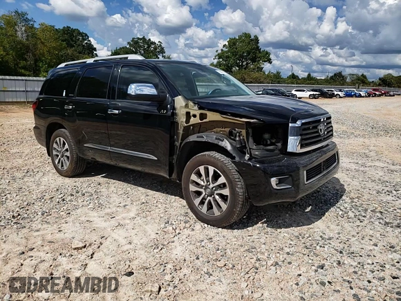 2020 Toyota Sequoia Limited with VIN 5TDKY5G12LS074213, listed as a Copart auction lot 71847614 with 92,113 mi miles and Salvage Title. Bid and sale history available at carsss.com. Image 12.