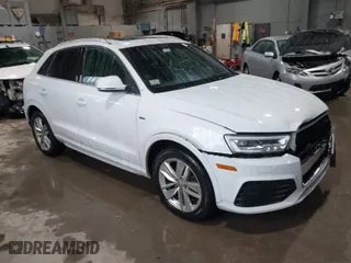 2018 Audi Q3 Premium Plus with VIN WA1JCCFS0JR020715, listed as a IAAI auction lot 41570098 with 88,280 mi miles. Bid and sale history available at carsss.com. Image 1.