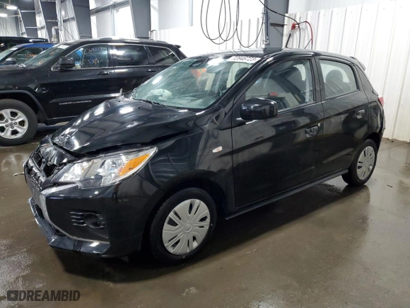 2023 Mitsubishi Mirage ES with VIN ML32AUHJXPH001620, listed as a Copart auction lot 72846723 with 10,656 mi miles and Salvage Title. Bid and sale history available at carsss.com. Image 1.
