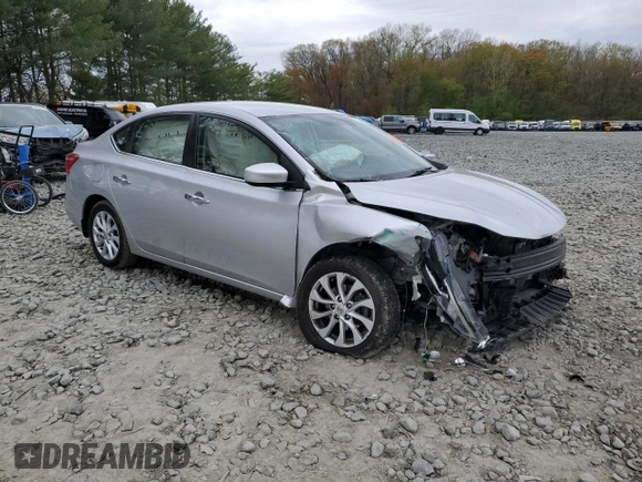 2019 Nissan Sentra SV with VIN 3N1AB7AP1KY400048, listed as a Copart auction lot 53985405 with 49,447 mi miles and Salvage Title. Bid and sale history available at DreamBid. Image 4.