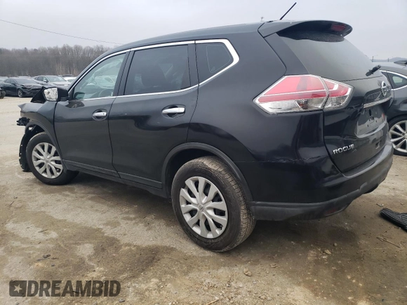 2014 Nissan Rogue S with VIN 5N1AT2MV6EC809873, listed as a Copart auction lot 43744395 with 37,850 mi miles and Salvage Title. Bid and sale history available at carsss.com. Image 2.