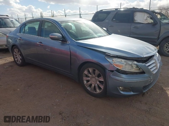 2009 Hyundai Genesis with VIN KMHGC46E59U058705, listed as a IAAI auction lot 41677047 with 115,173 mi miles and . Bid and sale history available at DreamBid. Image 1.