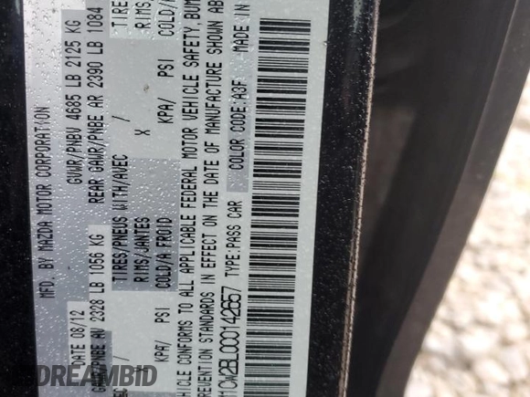 2012 Mazda 5 Sport z VIN JM1CW2BL0C0142657, wystawiony jako Copart lot #85156244 z przebiegiem 107 628 mil mil oraz Szkoda całkowita • Salvage title. Historia ofert i sprzedaży dostępna na DreamBid. Obrazek 12.