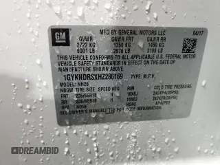 2017 Cadillac XT5 Luxury AWD z VIN 1GYKNDRSXHZ286169, wystawiony jako Copart lot #56516535 z przebiegiem 132 301 mil mil oraz Szkoda całkowita • Salvage title. Historia ofert i sprzedaży dostępna na DreamBid. Obrazek 14.