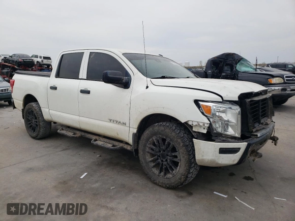 2021 Nissan Titan SV with VIN 1N6AA1EC2MN506607, listed as a Copart auction lot 57905485 with 68,690 mi miles and Salvage title. Bid and sale history available at DreamBid. Image 4.