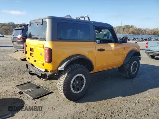 2022 Ford Bronco with VIN 1FMDE5CPXNLA84807, listed as a Copart auction lot 79506224 with 18,470 mi miles and Salvage title. Bid and sale history available at DreamBid. Image 3.