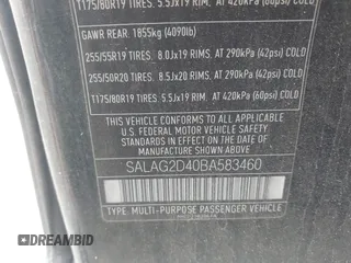 2011 Land Rover LR4 HSE с VIN SALAG2D40BA583460, выставлен на аукционе IAAI как лот 42795572 с пробегом 152 303 миль миль и . История ставок и продаж доступна на DreamBid. Изображение 9.