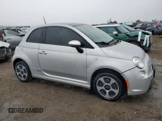 2014 FIAT 500e with VIN 3C3CFFGE8ET172792, listed as a Copart auction lot 43856805 with 0 mi miles and Clean Title. Bid and sale history available at carsss.com. Image 4.