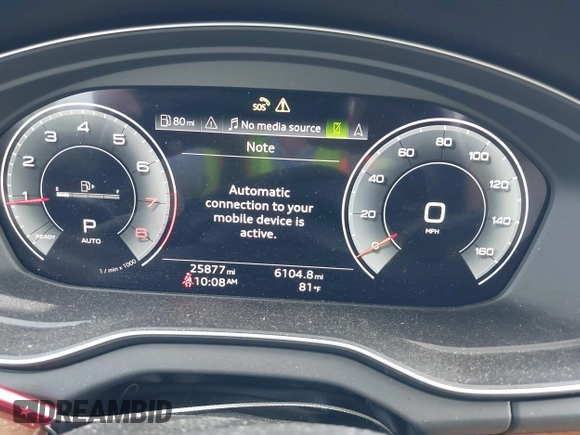 2023 Audi Q5 S line Premium Plus z VIN WA1EAAFY9P2148081, wystawiony jako IAAI lot #42436508 z przebiegiem 25 877 mil mil oraz . Historia ofert i sprzedaży dostępna na DreamBid. Obrazek 7.