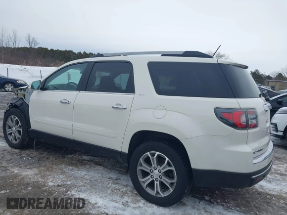 2015 GMC Acadia SLT with VIN 1GKKVRKD4FJ249858, listed as a IAAI auction lot 41678684 with 107,723 mi miles. Bid and sale history available at carsss.com. Image 3.