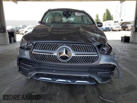 2023 Mercedes-Benz GLE 350 with VIN 4JGFB4KB5PA918384, listed as a Copart auction lot 59323955 with 35,607 mi miles and Salvage title. Bid and sale history available at DreamBid. Image 5.