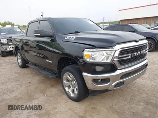 2022 Ram 1500 Lone Star z VIN 1C6RREFG1NN253599, wystawiony jako IAAI lot #42065945 z przebiegiem 43 726 mil mil oraz . Historia ofert i sprzedaży dostępna na DreamBid. Obrazek 1.