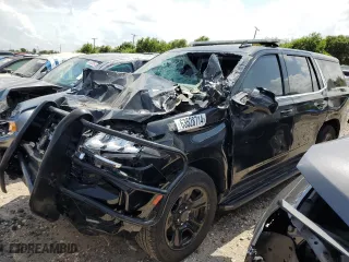 2022 Chevrolet Tahoe Commercial with VIN 1GNSCLED2NR245938, listed as a Copart auction lot 63528714 with 0 mi miles and Salvage Title. Bid and sale history available at carsss.com. Image 1.