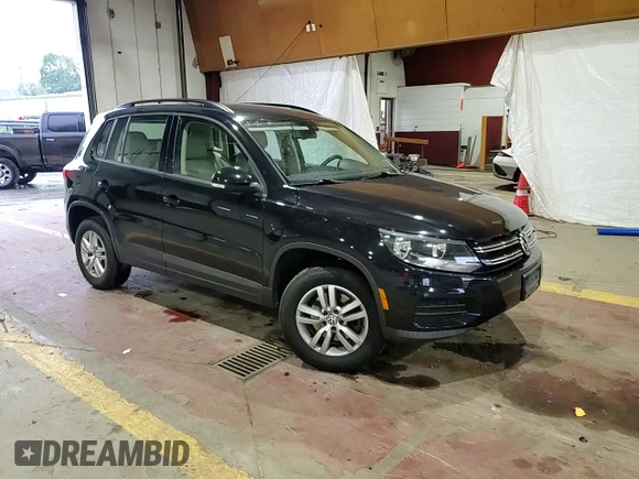 2017 Volkswagen Tiguan S with VIN WVGBV7AX8HK016490, listed as a Copart auction lot 56222815 with 48,439 mi miles and Salvage Title. Bid and sale history available at DreamBid. Image 14.