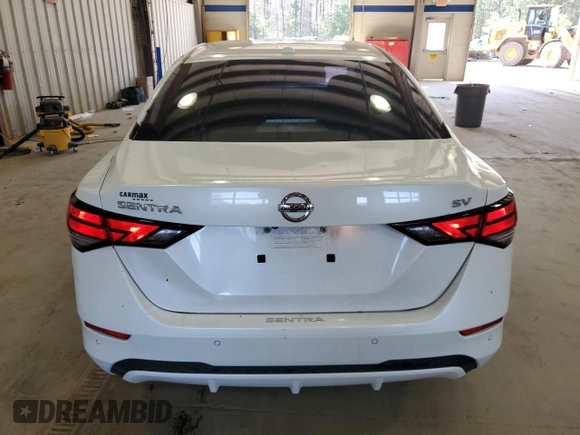 2021 Nissan Sentra SV with VIN 3N1AB8CV1MY296374, listed as a Copart auction lot 51460715 with 37,727 mi miles and Salvage Title. Bid and sale history available at DreamBid. Image 6.