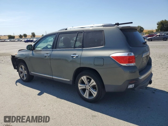 2013 Toyota Highlander Limited with VIN 5TDDK3EH3DS263100, listed as a Copart auction lot 64396525 with 100,076 mi miles and Salvage title. Bid and sale history available at DreamBid. Image 2.
