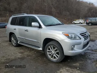 2013 Lexus LX 570 with VIN JTJHY7AX3D4113081, listed as a Copart auction lot 86728574 with Not provided miles and Salvage title. Bid and sale history available at DreamBid. Image 4.