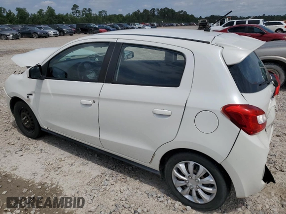 2017 Mitsubishi Mirage ES with VIN ML32A3HJ9HH021899, listed as a Copart auction lot 55824015 with 99,247 mi miles and Salvage title. Bid and sale history available at DreamBid. Image 2.