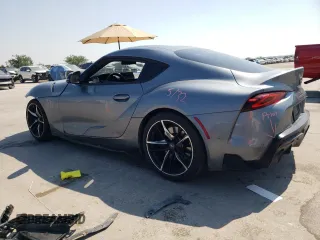 2021 Toyota GR Supra 3.0 with VIN WZ1DB0C01MW038946, listed as a Copart auction lot 63169054 with 46,321 mi miles and Salvage Title. Bid and sale history available at carsss.com. Image 2.
