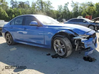 2015 BMW 3 Series 335i xDrive with VIN WBA3B9C53FP705486, listed as a Copart auction lot 57719445 with 76,148 mi miles and Salvage title. Bid and sale history available at DreamBid. Image 4.