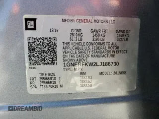 2020 Chevrolet Traverse LS z VIN 1GNERFKW2LJ186730, wystawiony jako Copart lot #49952995 z przebiegiem 35 199 mil mil oraz Szkoda całkowita • Salvage title. Historia ofert i sprzedaży dostępna na DreamBid. Obrazek 13.