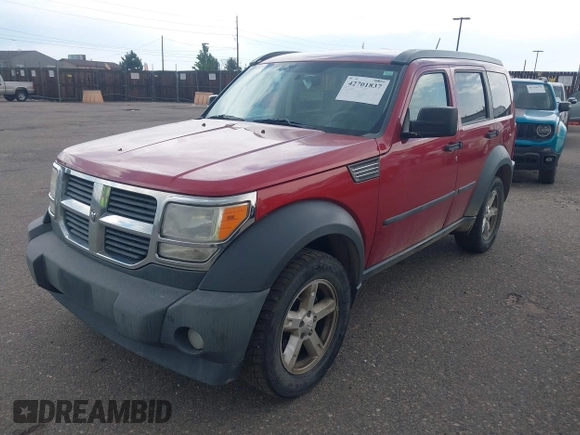 2007 Dodge Nitro SXT with VIN 1D8GU28K47W643514, listed as a IAAI auction lot 42701837 with 190,343 mi miles and . Bid and sale history available at DreamBid. Image 2.