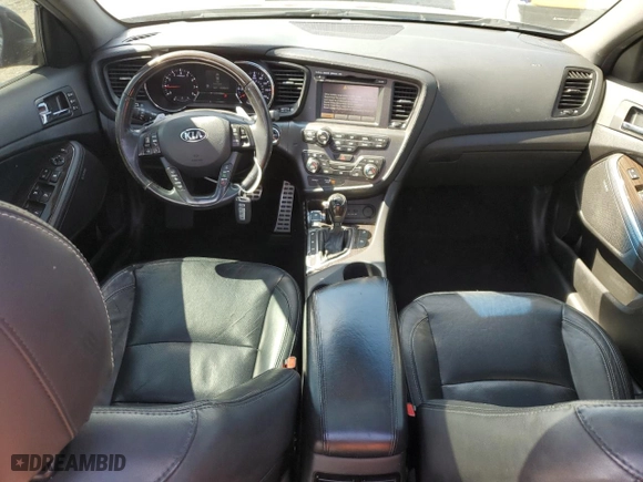2013 Kia Optima SX with VIN 5XXGR4A61DG104452, listed as a Copart auction lot 50348135 with 193,986 mi miles and Salvage Title. Bid and sale history available at carsss.com. Image 8.