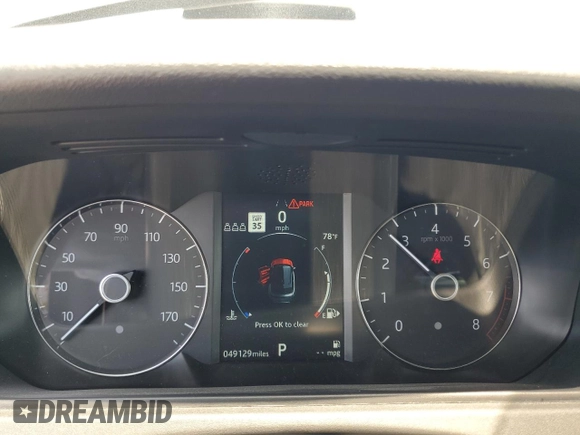 2020 Land Rover Range Rover Velar S with VIN SALYB2FV0LA243665, listed as a Copart auction lot 65432955 with 49,129 mi miles and Salvage title. Bid and sale history available at DreamBid. Image 9.