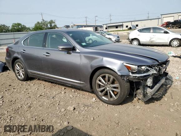 2015 Lexus LS 460 with VIN JTHCL5EF4F5025573, listed as a Copart auction lot 57178115 with 56,710 mi miles and Salvage title. Bid and sale history available at DreamBid. Image 4.