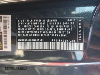 2013 Volkswagen GTI w/Conv & Sunroof z VIN WVWFD7AJ8DW005982, wystawiony jako Copart lot #50383495 z przebiegiem 157 169 mil mil oraz Czysty tytuł • Clean title. Historia ofert i sprzedaży dostępna na DreamBid. Obrazek 12.