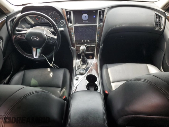 2018 Infiniti Q50 Luxe with VIN JN1EV7AP4JM352281, listed as a Copart auction lot 62262735 with 148,158 mi miles and Salvage title. Bid and sale history available at DreamBid. Image 8.