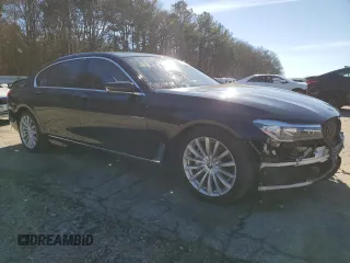 2017 BMW 7 Series 740i xDrive with VIN WBA7E4C5XHGU99338, listed as a Copart auction lot 39952414 with 51,938 mi miles. Bid and sale history available at carsss.com. Image 4.
