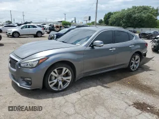 2019 Infiniti Q70 Luxe with VIN JN1BY1AR2KM580144, listed as a Copart auction lot 62674805 with 116,321 mi miles and Salvage title. Bid and sale history available at DreamBid. Image 1.