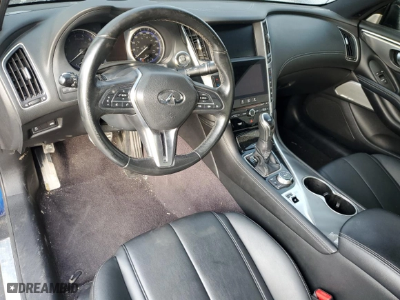 2018 Infiniti Q60 3.0t LUXE with VIN JN1EV7EKXJM341851, listed as a Copart auction lot 70633144 with 53,897 mi miles and Clean Title. Bid and sale history available at carsss.com. Image 8.