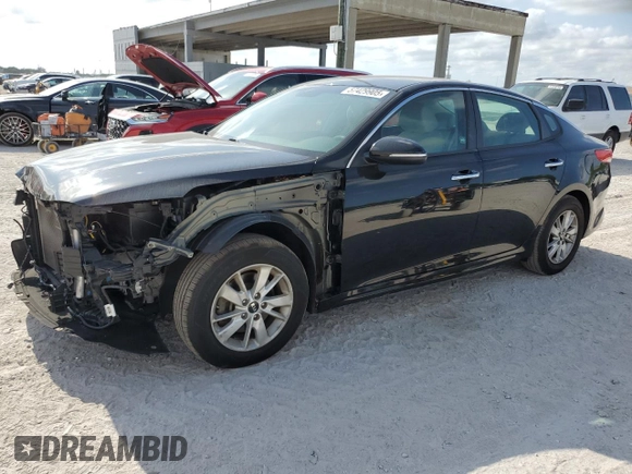 2018 Kia Optima S with VIN 5XXGT4L34JG229767, listed as a Copart auction lot 57429905 with 68,531 mi miles and Salvage title. Bid and sale history available at DreamBid. Image 1.