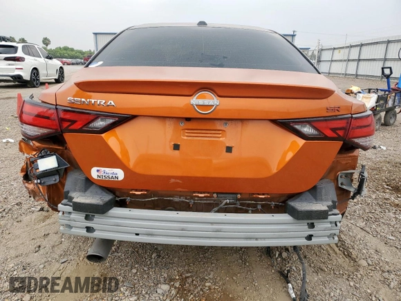 2024 Nissan Sentra SR with VIN 3N1AB8DV5RY370756, listed as a Copart auction lot 57642445 with 10,000 mi miles and Salvage title. Bid and sale history available at DreamBid. Image 6.