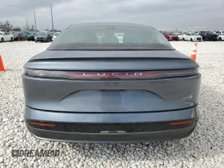 2025 Lucid Air Pure with VIN 50EA1PGA1SA005516, listed as a Copart auction lot 43931225 with 0 mi miles and Salvage Title. Bid and sale history available at carsss.com. Image 6.