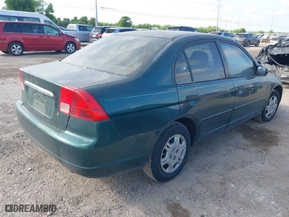 2001 Honda Civic LX with VIN JHMES16561S000985, listed as a IAAI auction lot 42031968 with 222,285 mi miles. Bid and sale history available at carsss.com. Image 4.