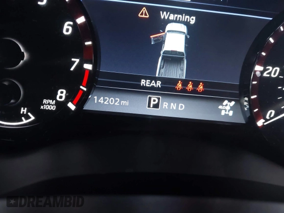 2024 Nissan Frontier SV with VIN 1N6ED1EK8RN613989, listed as a IAAI auction lot 42310148 with 14,202 mi miles and . Bid and sale history available at DreamBid. Image 15.